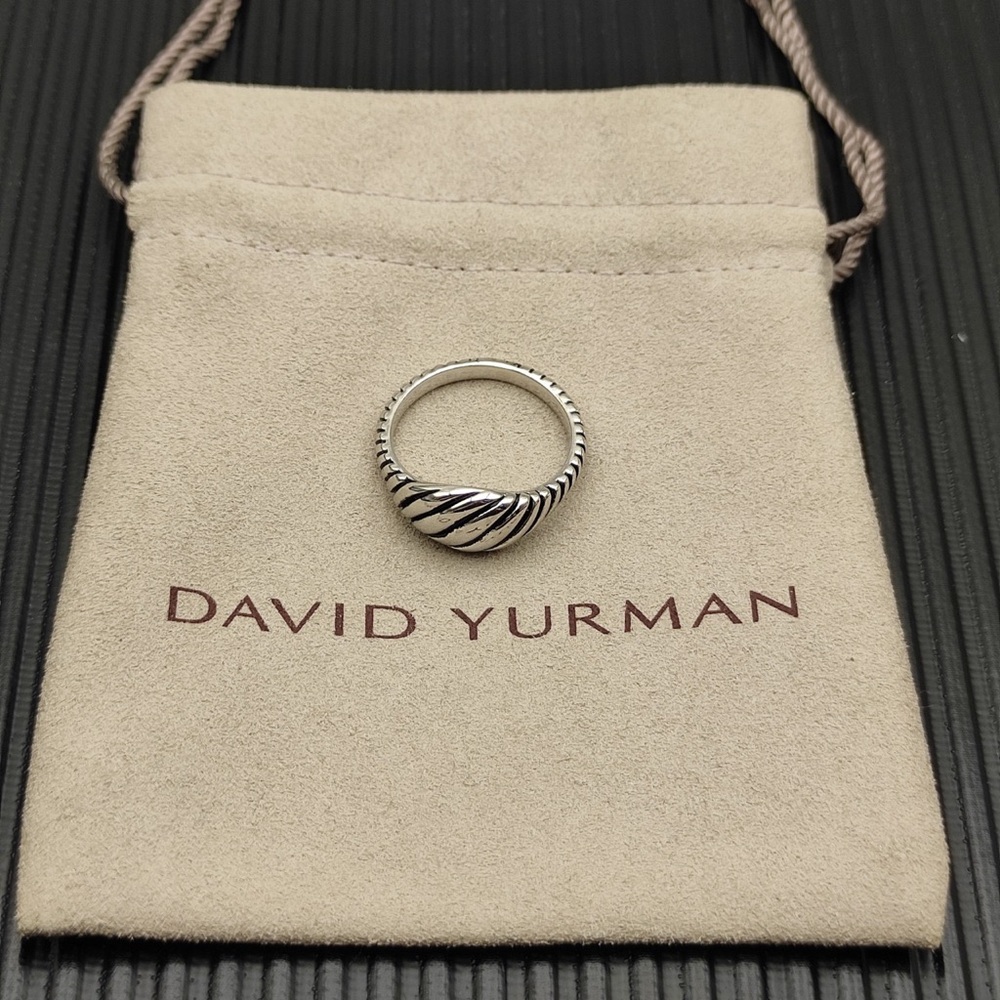 David Yurman Sterling Silver Cable Dome Ring - Silver